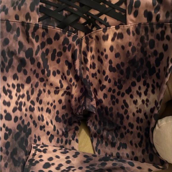 Fabletics Leopard Print Jeggings - Black and Brown - Picture 2 of 6